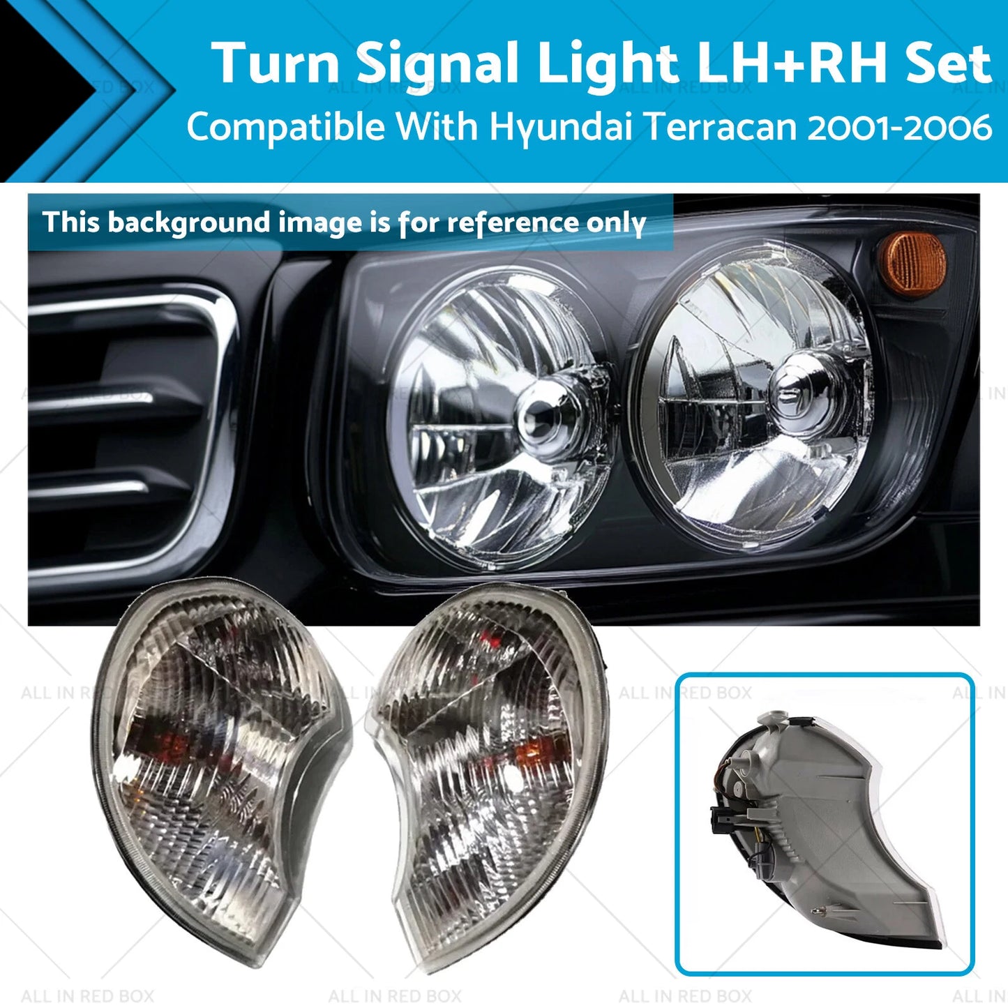 Corner Light Indicator Lamps LH+RH for Hyundai Terracan (2001-2006)