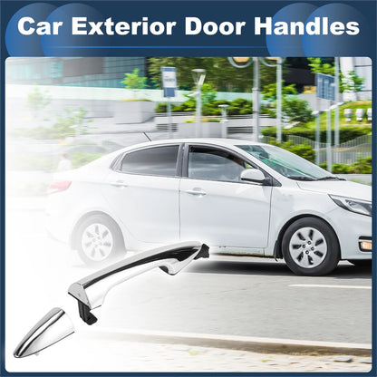 Front Right Exterior Door Handle for Kia Rio (2011) - Silver Tone, 1 Pc