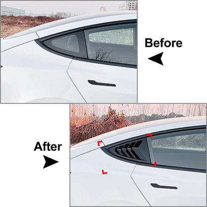 Carbon Fiber Rear Window Louver Cover Trim for Tesla Model Y (2020-2023)