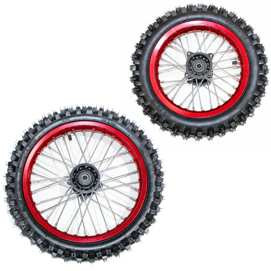 12mm Front + 15mm Rear Wheel Rim Tires for PIT PRO Dirt Bike