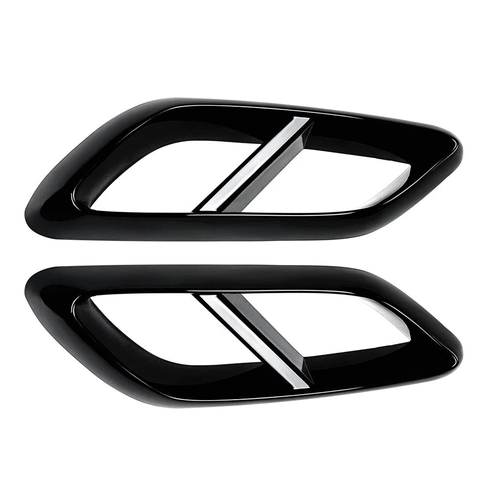 Black Rear Throat Exhaust Pipe Cover Trim for Mercedes Benz E Class (2024+)