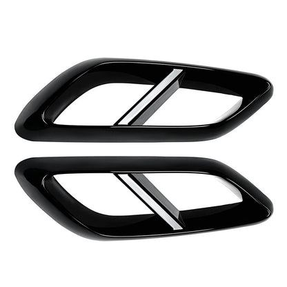 Black Rear Throat Exhaust Pipe Cover Trim for Mercedes Benz E Class (2024+)