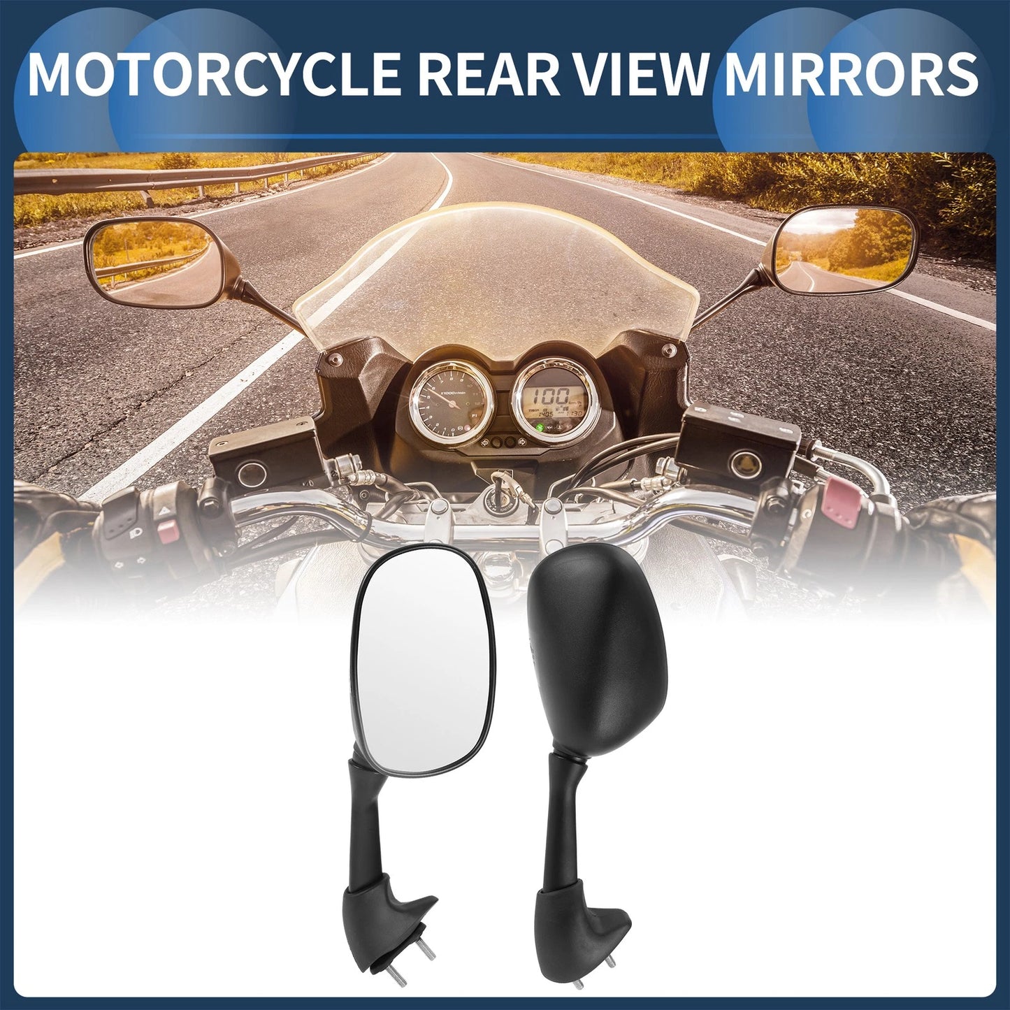 1 x Set Rear View Mirrors for Yamaha YZF R1 (1998–2008)