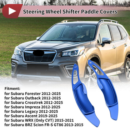 Blue Aluminum Alloy Steering Wheel Paddles for Subaru Forester (2012-2025)
