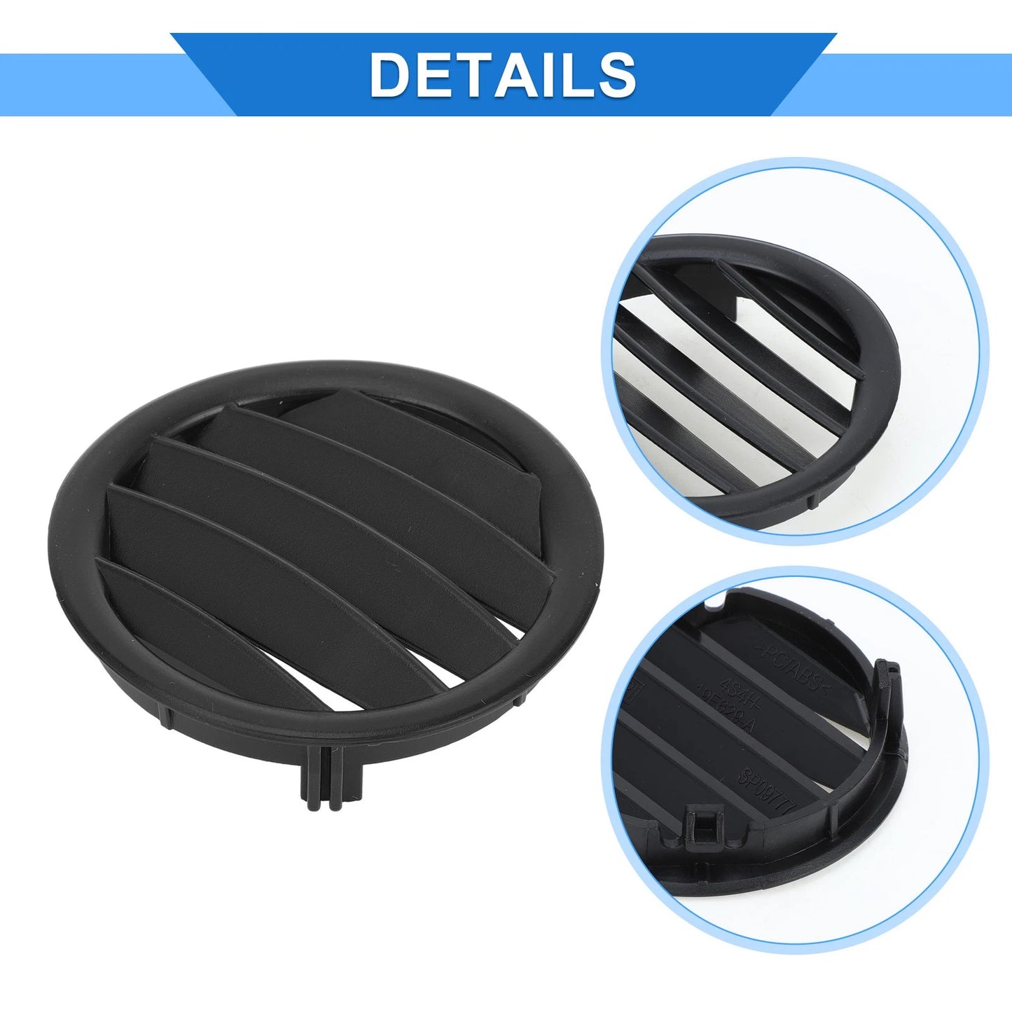 Center Dash A/C Outlet for Ford Focus 2005-2007 - 1 Pair Black Air Vent Panel