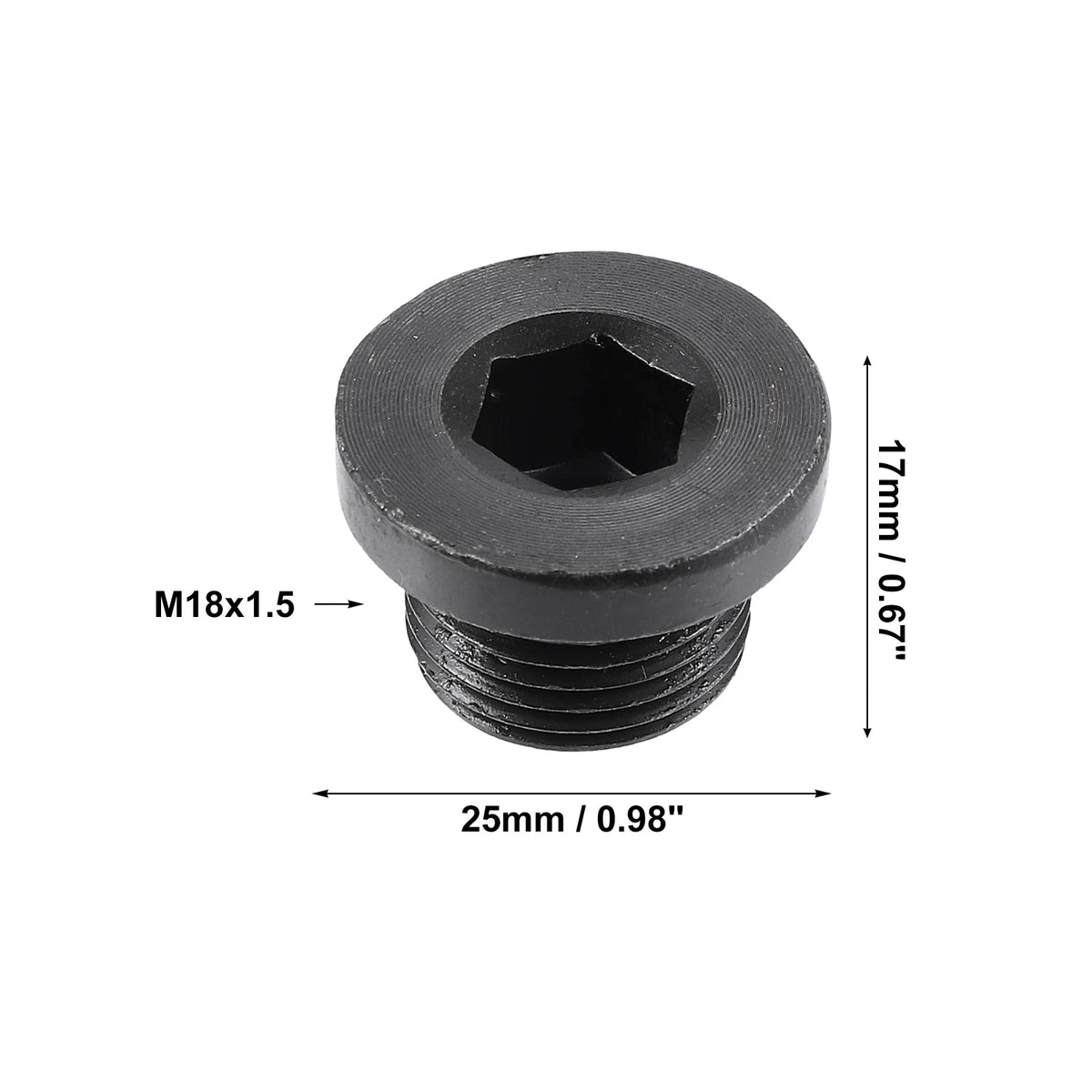 4 x M18x1.5 Engine Oil Drain Plug Screws with Gaskets for BMW, Mazda