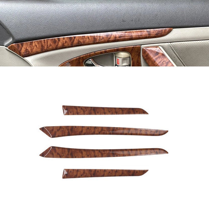 4x Brown Wood Inner Door Strip Decor Trim for Toyota Camry (2007–2011)