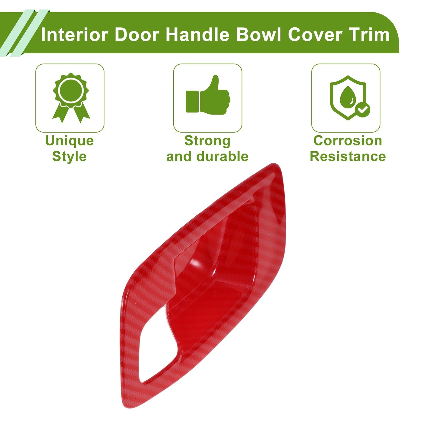 Interior Door Handle Bowl Cover Trim ABS 5Pcs for Dodge Charger (2011 - 2021)