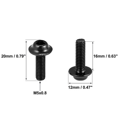 M5 5mm 10 x Motorcycle Windscreen Screws Fairing Windscreen Screw Bolt for Motorcycle