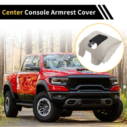Console Lid Armrest Cover Microfiber Leather Grey for GMC Sierra 1500