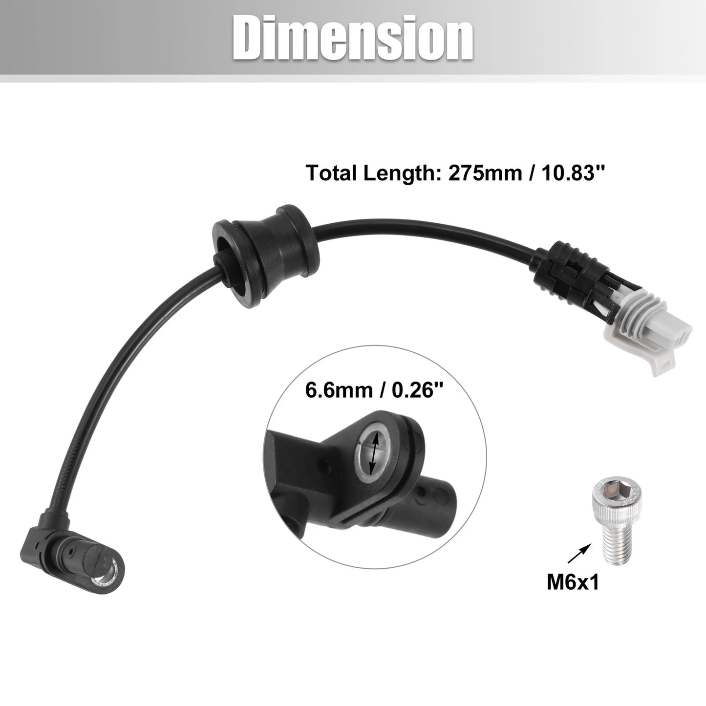 Transmission Speed Sensor for Chevrolet Equinox Black Plastic Metal