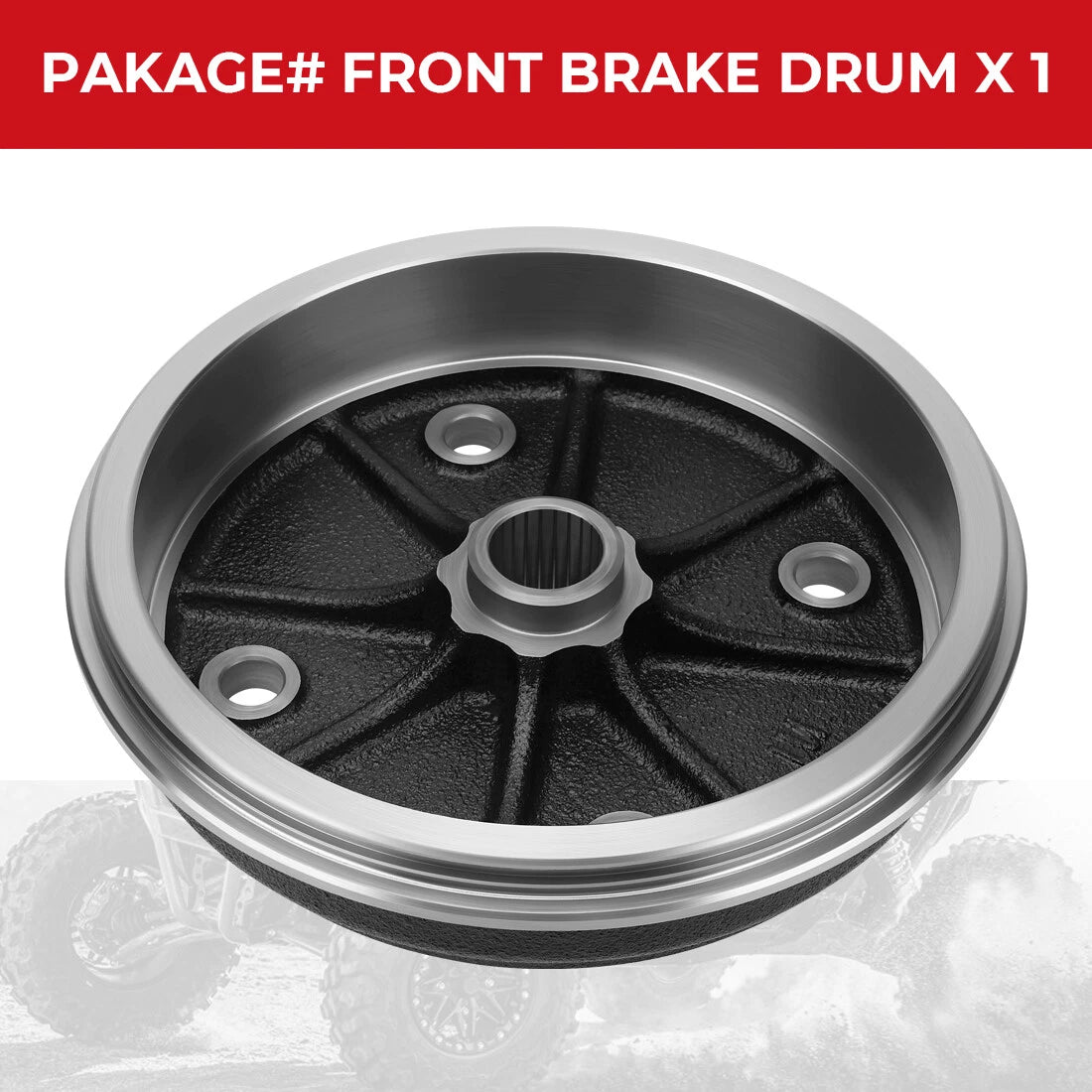 Front Wheel Brake Drum Hub for Kawasaki Mule KAF540 KAF620B (2020–2030)