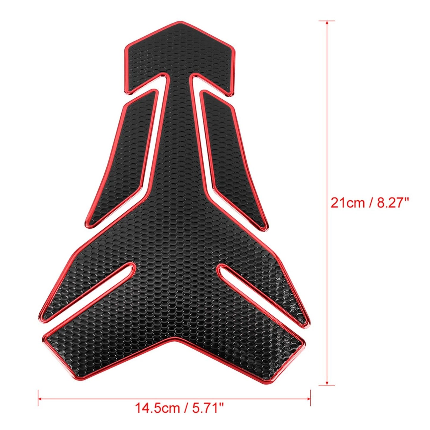 Fuel Tank Protector PVC Rubber Pad Emblem Badge Sticker Red for Motorcycle