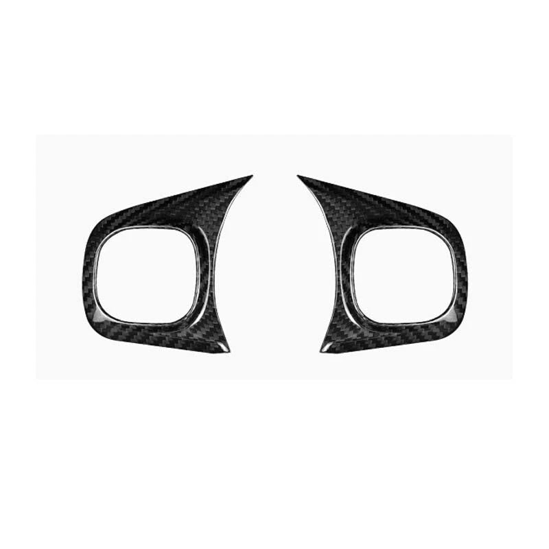 Carbon Fiber Steering Wheel Button Trim for Fiat 500 2020-2023