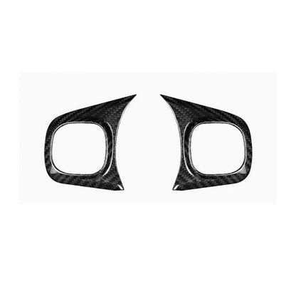 Carbon Fiber Steering Wheel Button Trim for Fiat 500 2020-2023