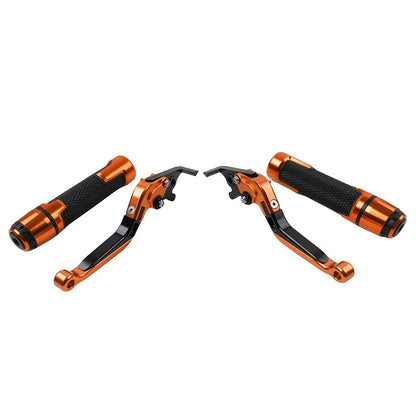 Orange Brake Clutch Levers & Handlebar Grips Set for Honda VFR1200F (2010-2014)
