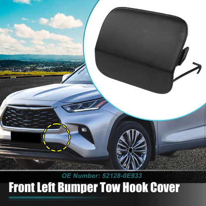 Front Left Bumper Tow Hook Cover Black for Toyota Highlander