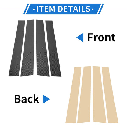 4 Pcs Door Pillar Window Trim for Mitsubishi L200 (2006-2015)