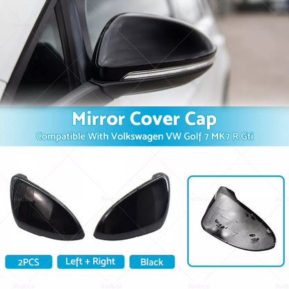 Black Mirror Housing Cover Cap for Volkswagen VW Golf 7 MK7 (2014-2019)