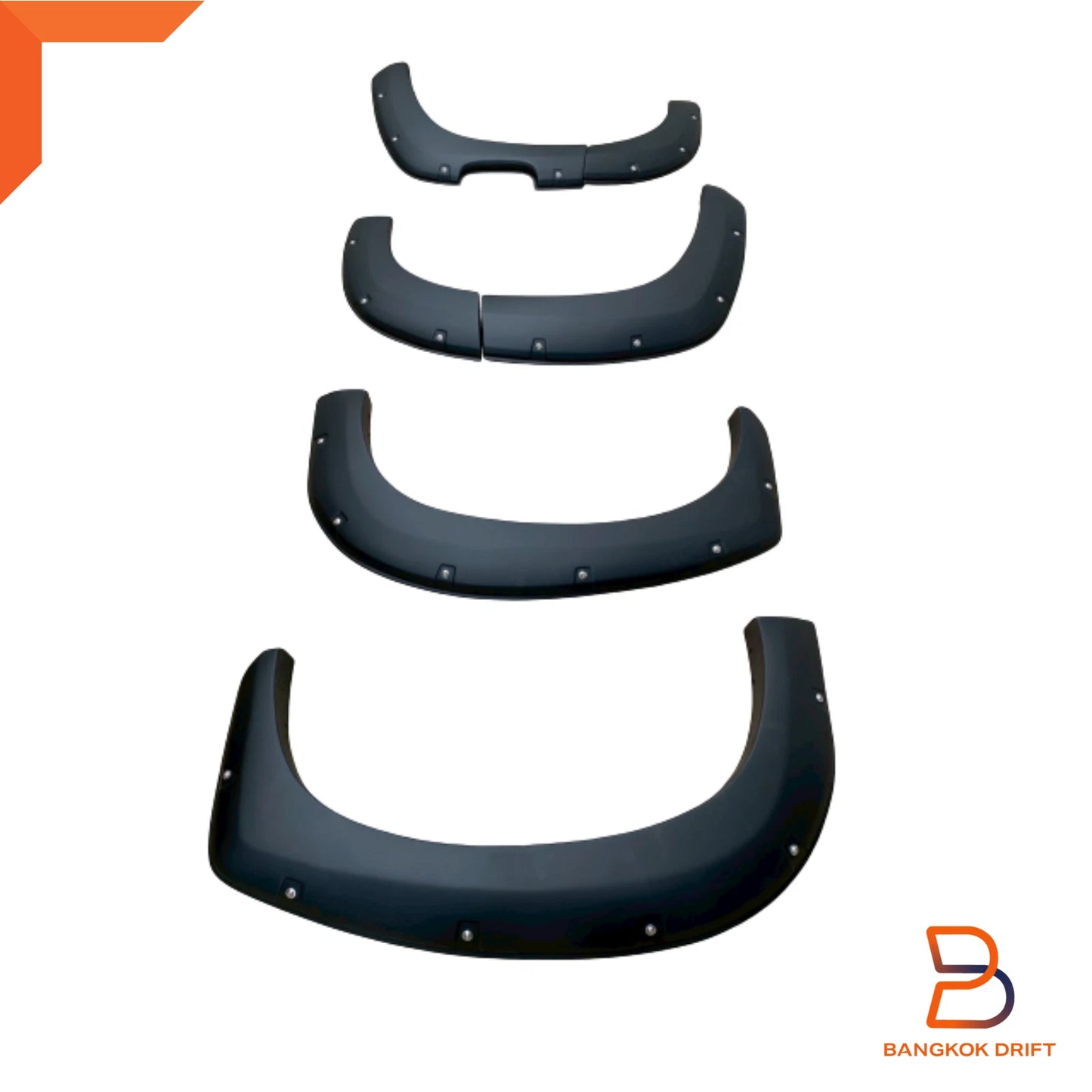 Bolted Nuts Matte Black Fender Flare Arch for Mitsubishi Pajero Sport (16-19)