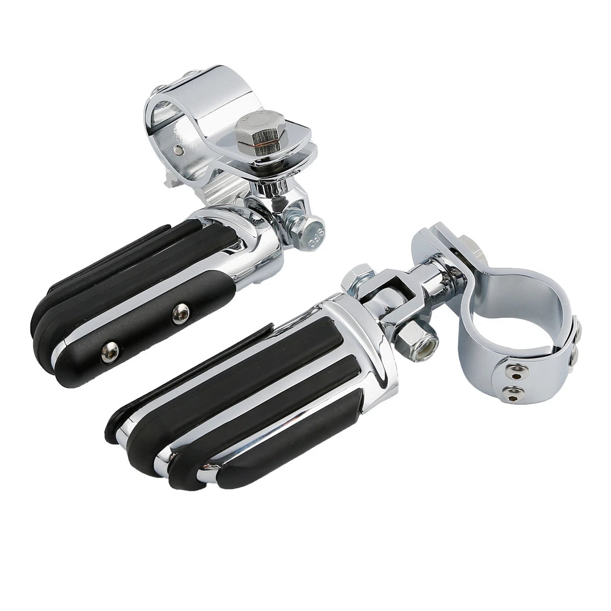 4x Chrome Adjustable Footpeg Clamps 22mm 25mm 32mm 35mm for Harley Street Glide