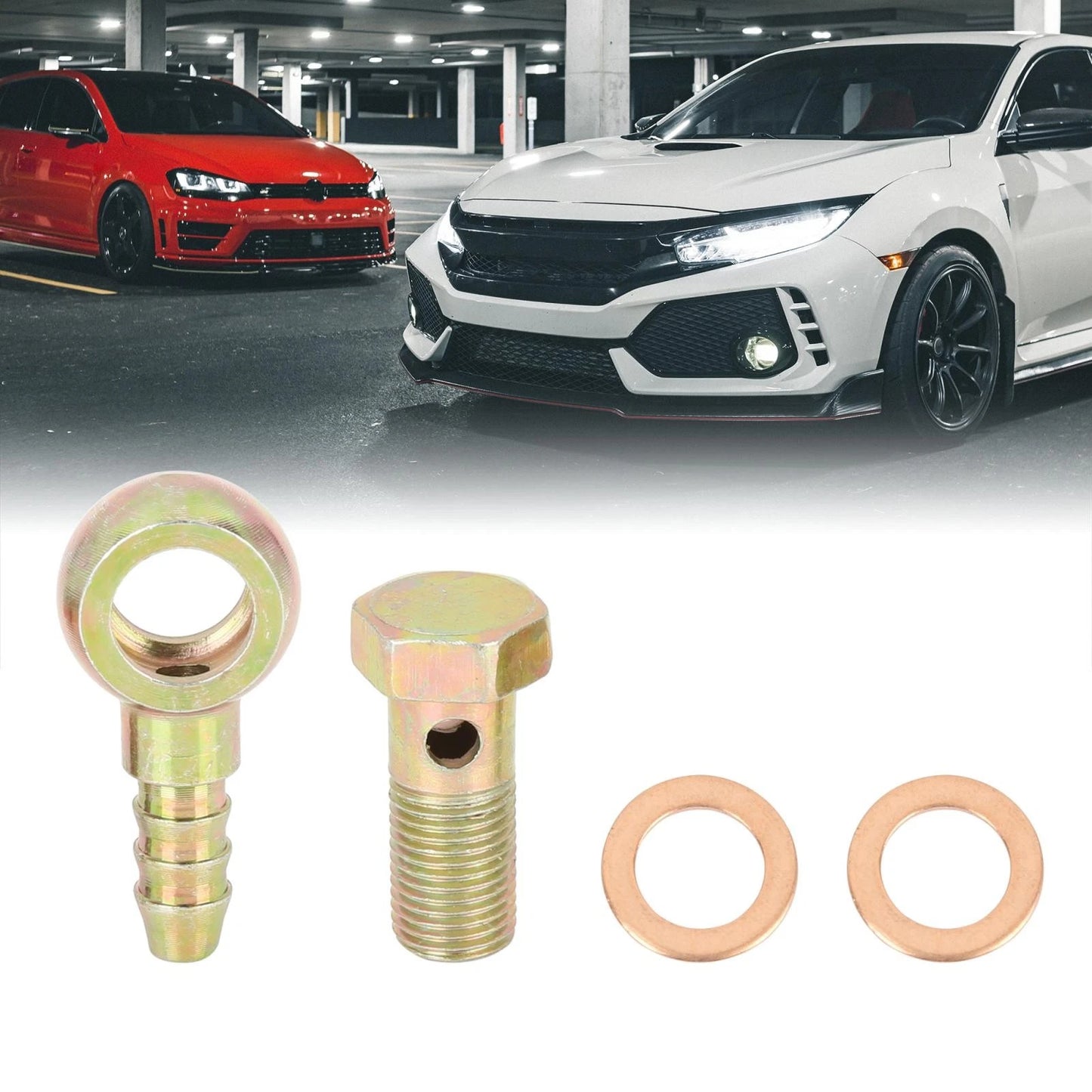 Banjo Hose Barb Bolt Fittings 10mm for Motorcycle