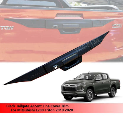 Black Tailgate Accent Line Cover for Mitsubishi L200 Triton (2019-2020)