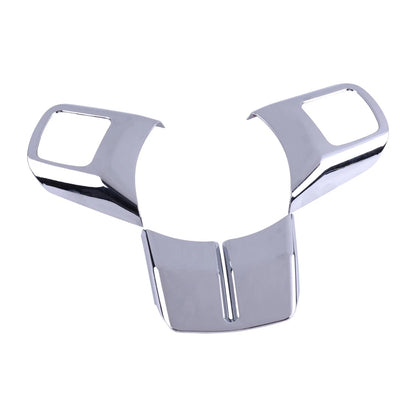 3 x Chrome Steering Wheel Knob Covers for Jeep Patriot Compass Wrangler