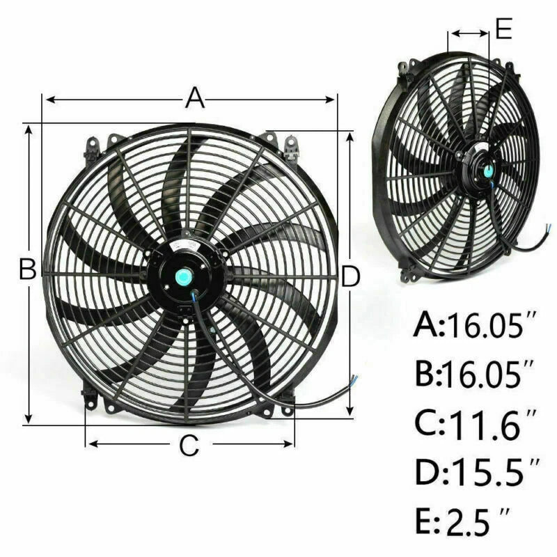 16" Electric Radiator Cooling Fan for Universal Cars