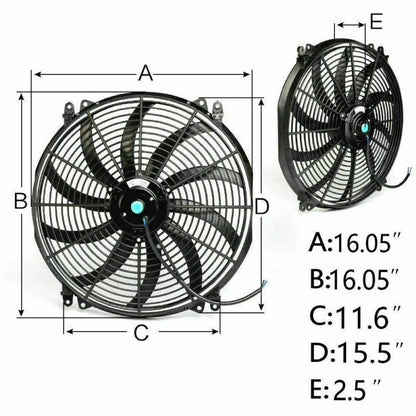 16" Electric Radiator Cooling Fan for Universal Cars
