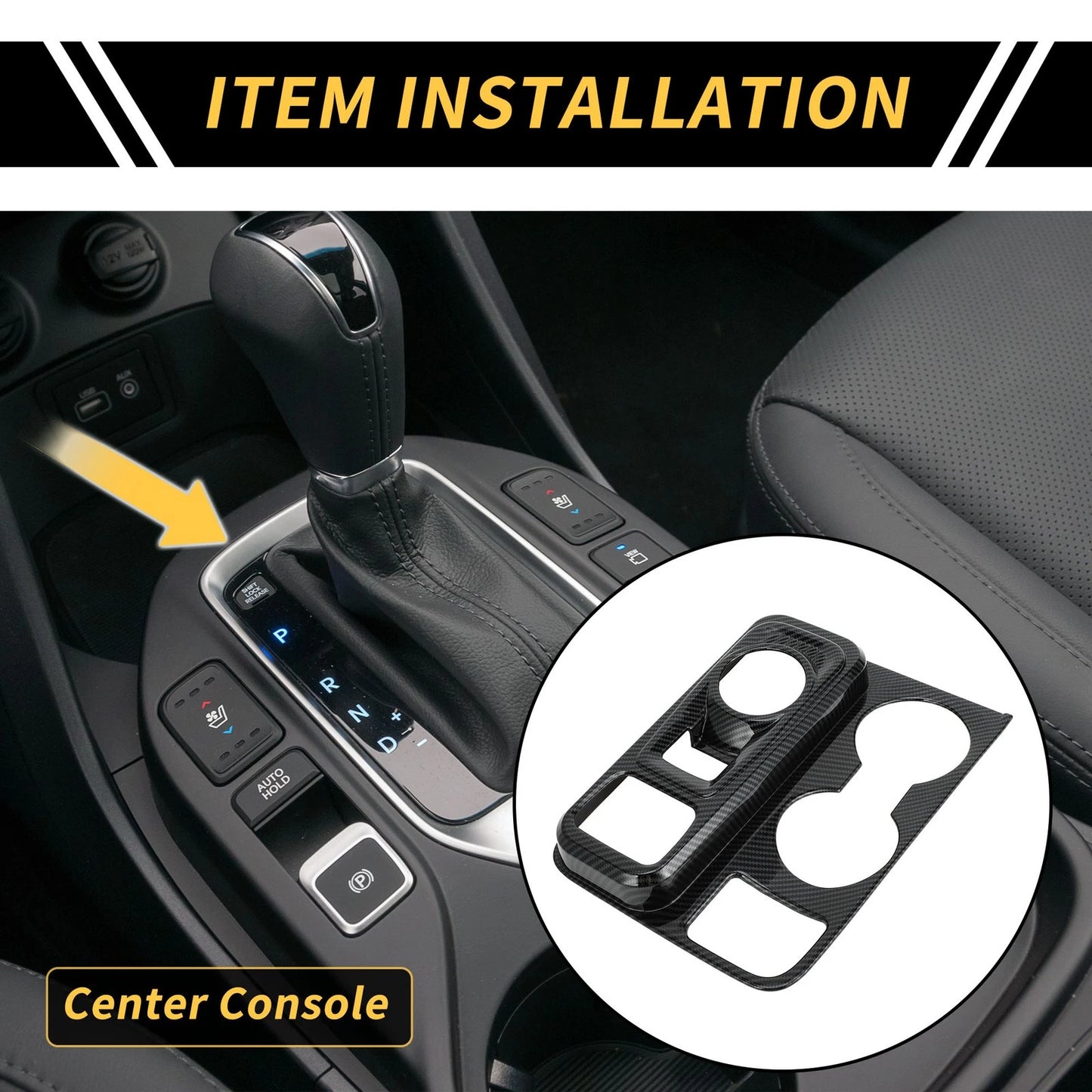 Carbon Fiber Gear Shift Frame Panel Cover for Ford Maverick (2022-2024)