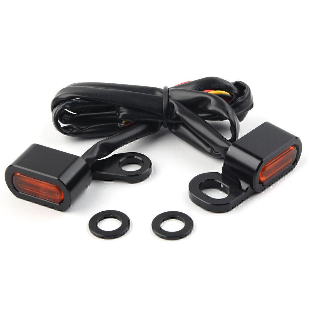 Black Front Turn Signal Lights for Harley Dyna (1996-2017)