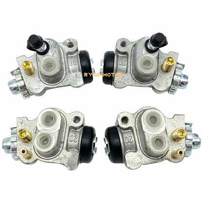 4 x Front Brake Wheel Cylinders W/Shoes for Honda Foreman 450 TRX450 (1998–2004)