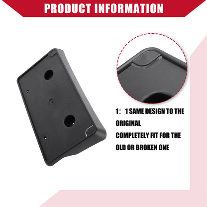 Plastic Black License Plate Frame Bracket for Dodge Ram (2013-2022)
