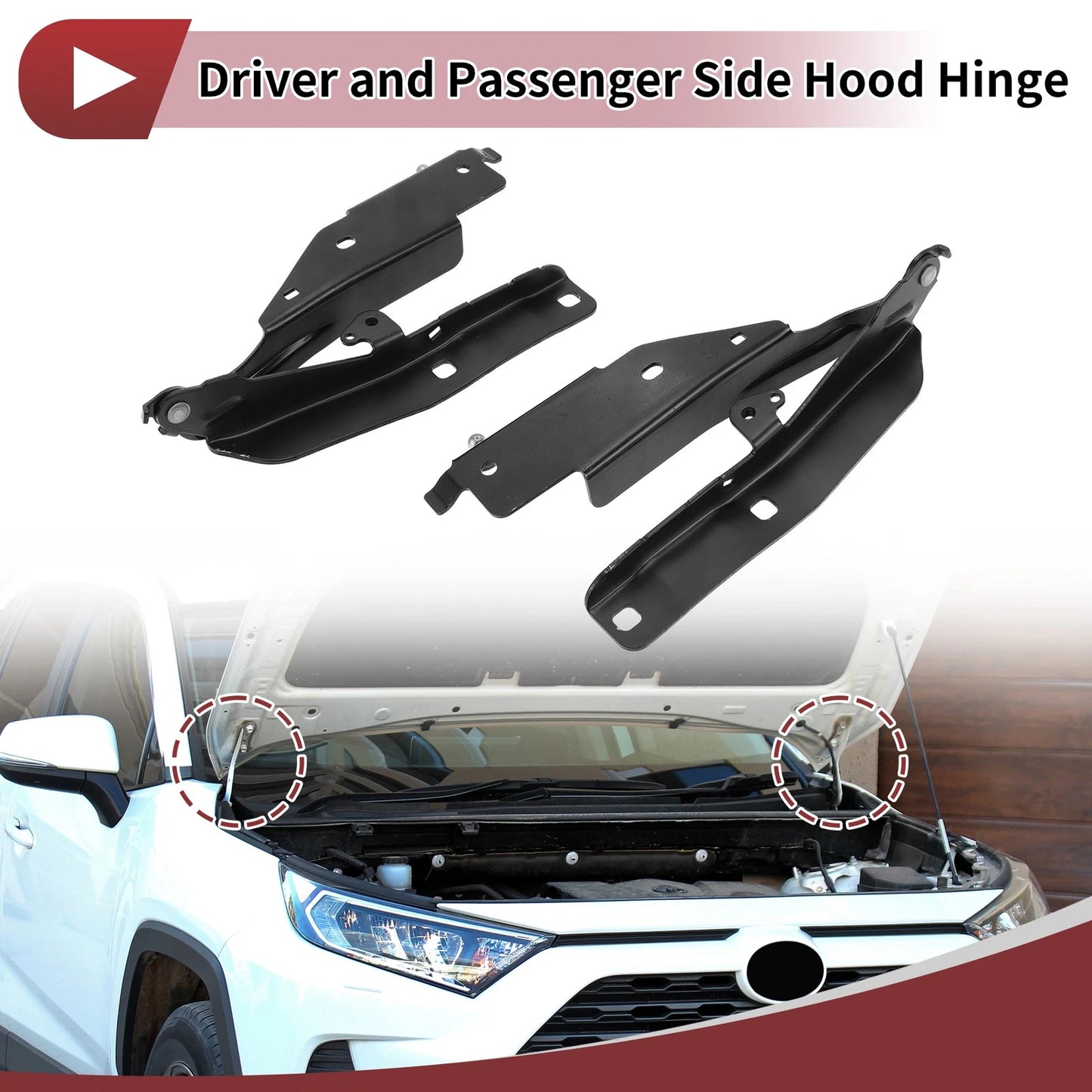 Hood Hinges 1 Pair for INFINITI G37 (11-13)