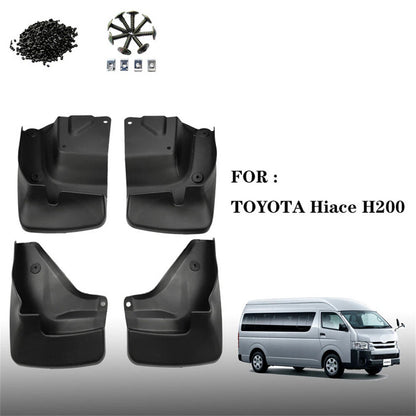 4 Pcs Front & Rear Mud Flaps for Toyota Hiace H200 (2005-2015)