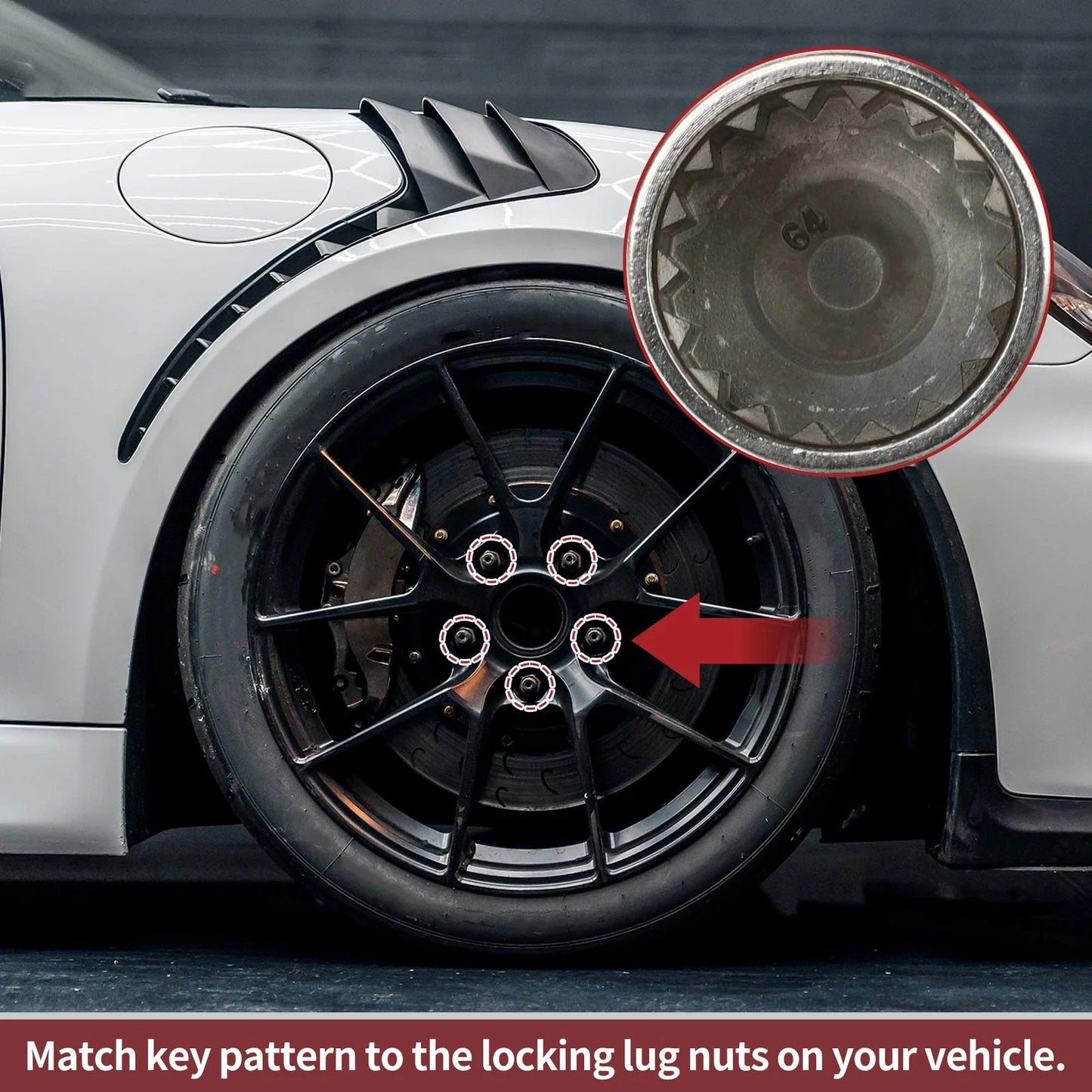 Wheel Lock Lug Nut Anti-theft for Porsche Cayenne