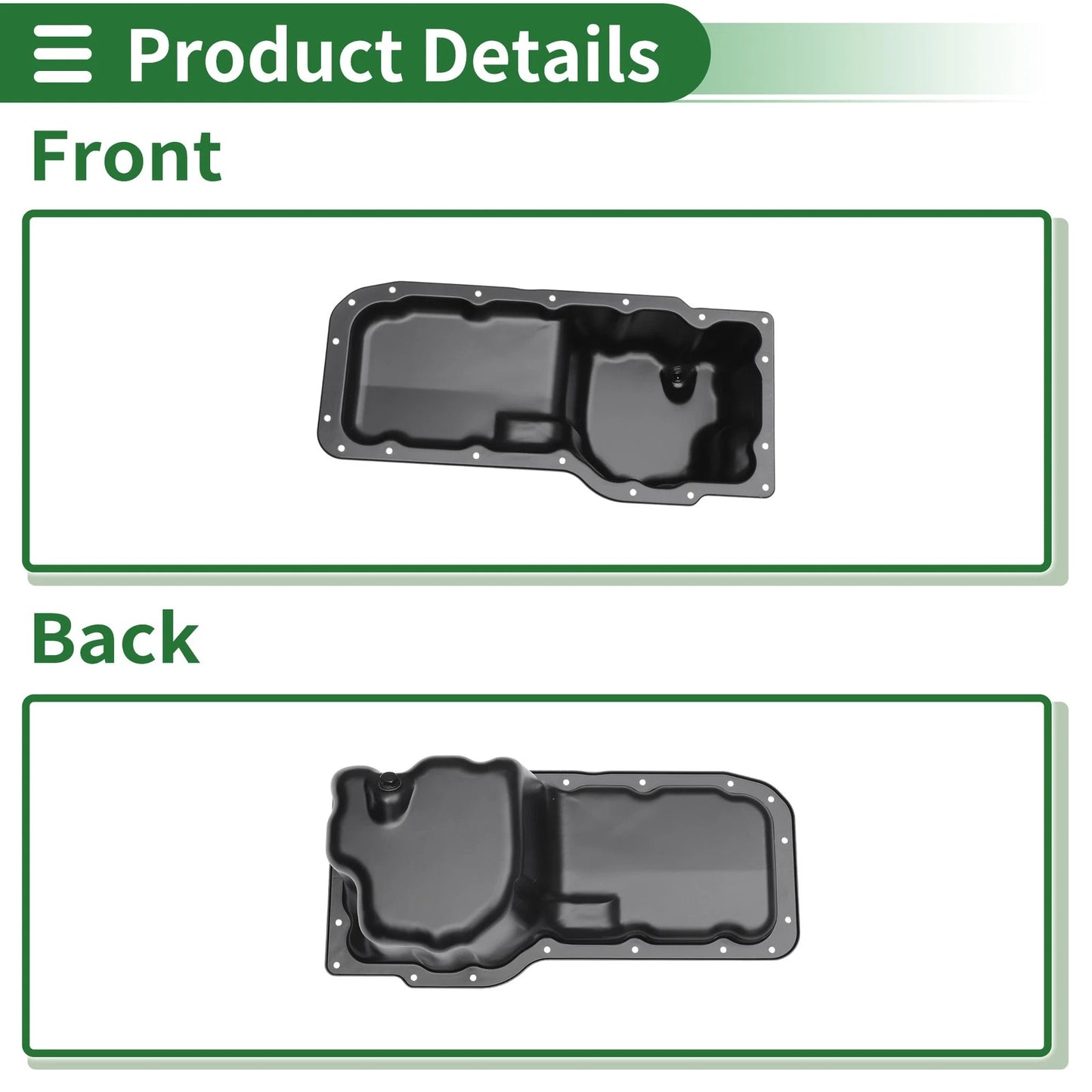 Engine Oil Pan for Jeep Commander 2006-2007 (1 x No.53021756AB, Iron Black)