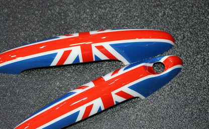 Pair Union Jack UK Flag Exterior Door Handle Cover Trim Fit for Mini Cooper R53