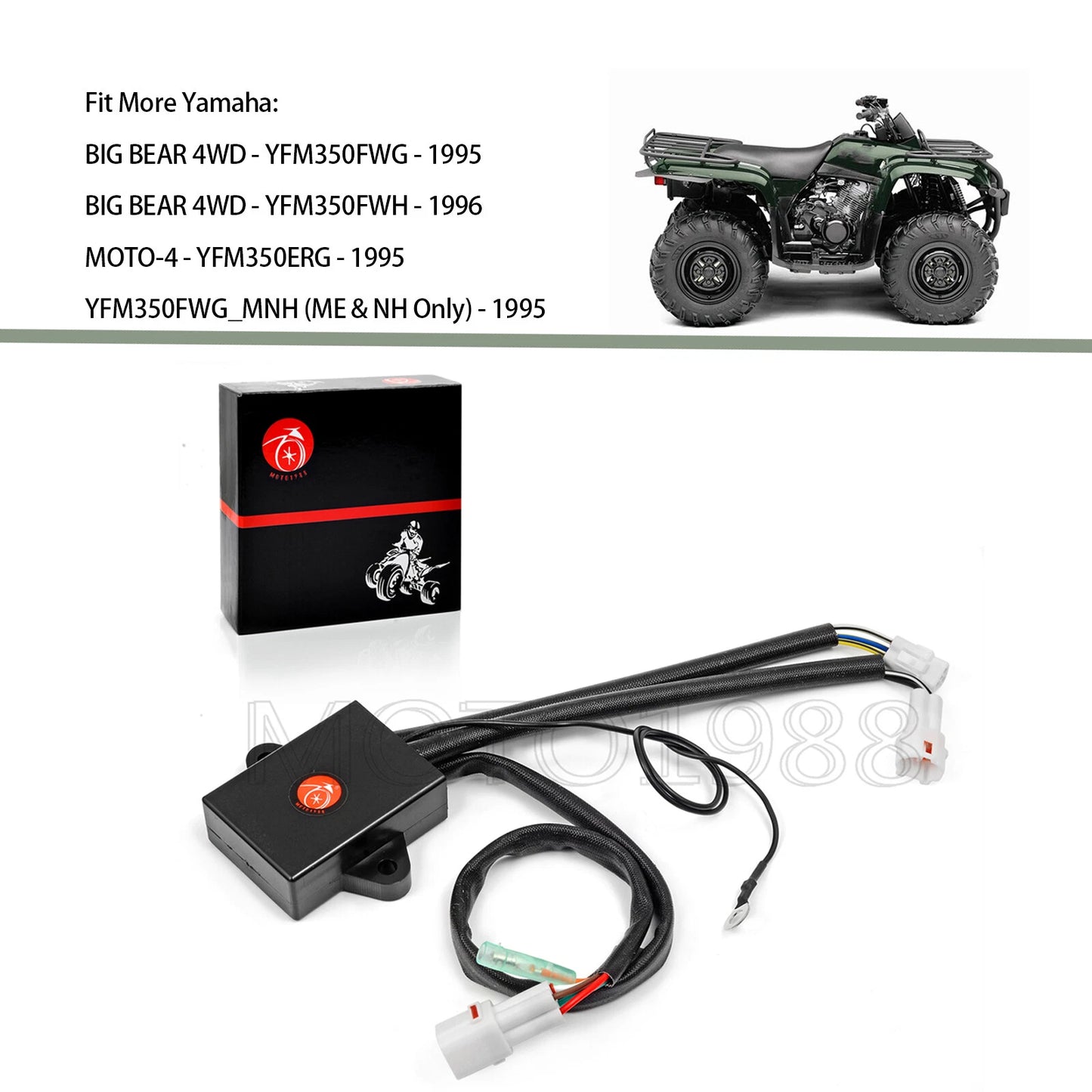 Igniter CDI BOX for YAMAHA BIG BEAR YFM350FW 4WD MOTO-4 YFM350ER (1995–1996)