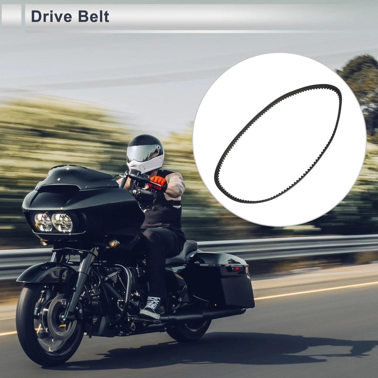 132T Drive Belt V-Belt for Harley Davidson FXD Dyna Super Glide