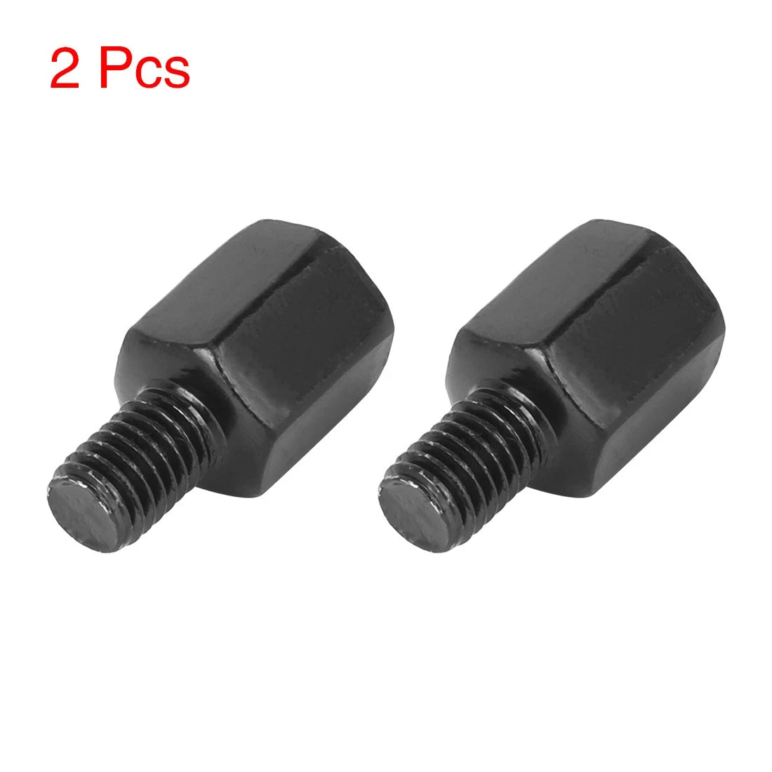 2pcs Black Motorcycle Rearview Mirrors Adapter Bolt Screw for Make Model