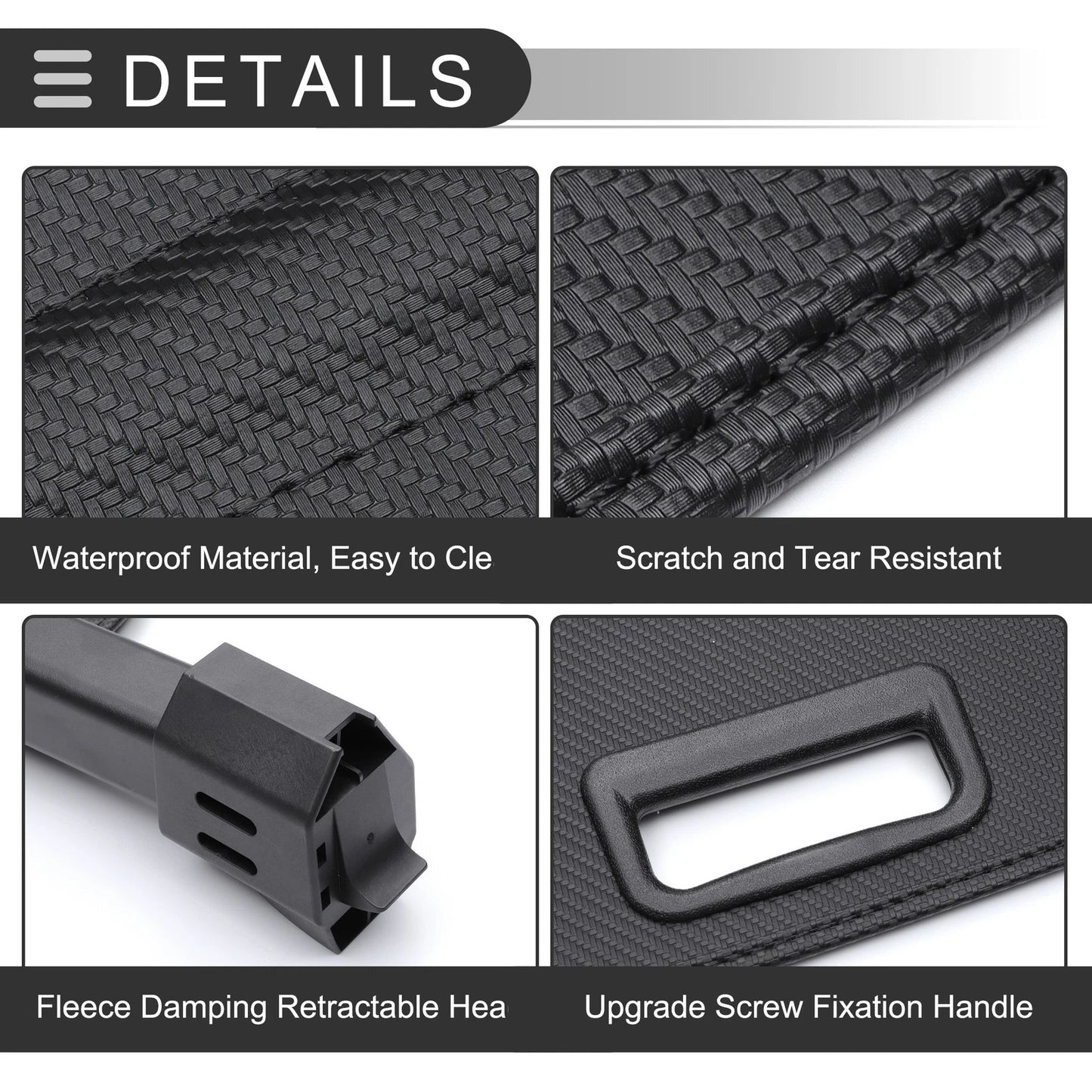 Retractable Cargo Cover for Jeep Grand Cherokee (2022-2024) Black Carbon Fiber