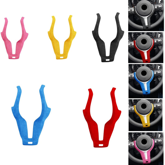 1x Black Leather Steering Wheel Cover Trim for BMW F20 F22 F30 F32 F10 F15 (2011-2020)