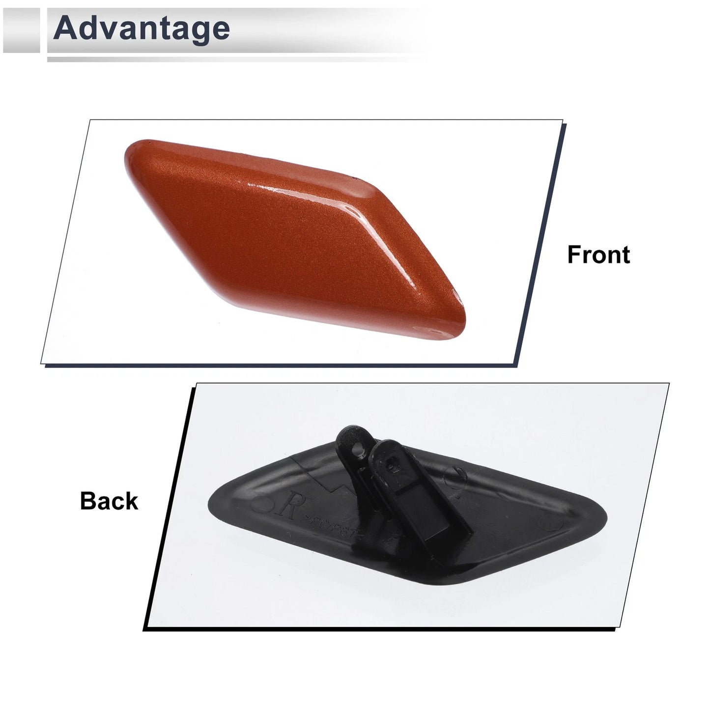 Front Right Bumper Headlight Washer Nozzle Cover for Volvo C30 (2007-2013)