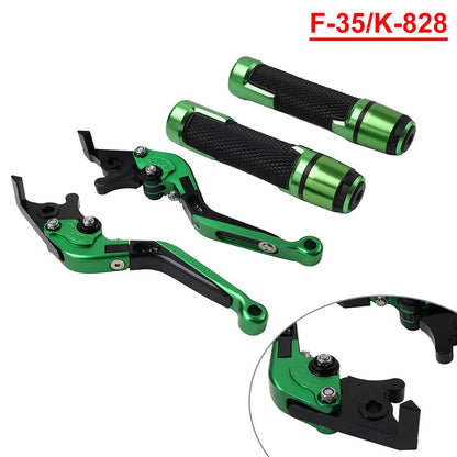 Extendable Brake Clutch Levers & Handlebar Grips for Kawasaki ZX6RR (2003-2004)