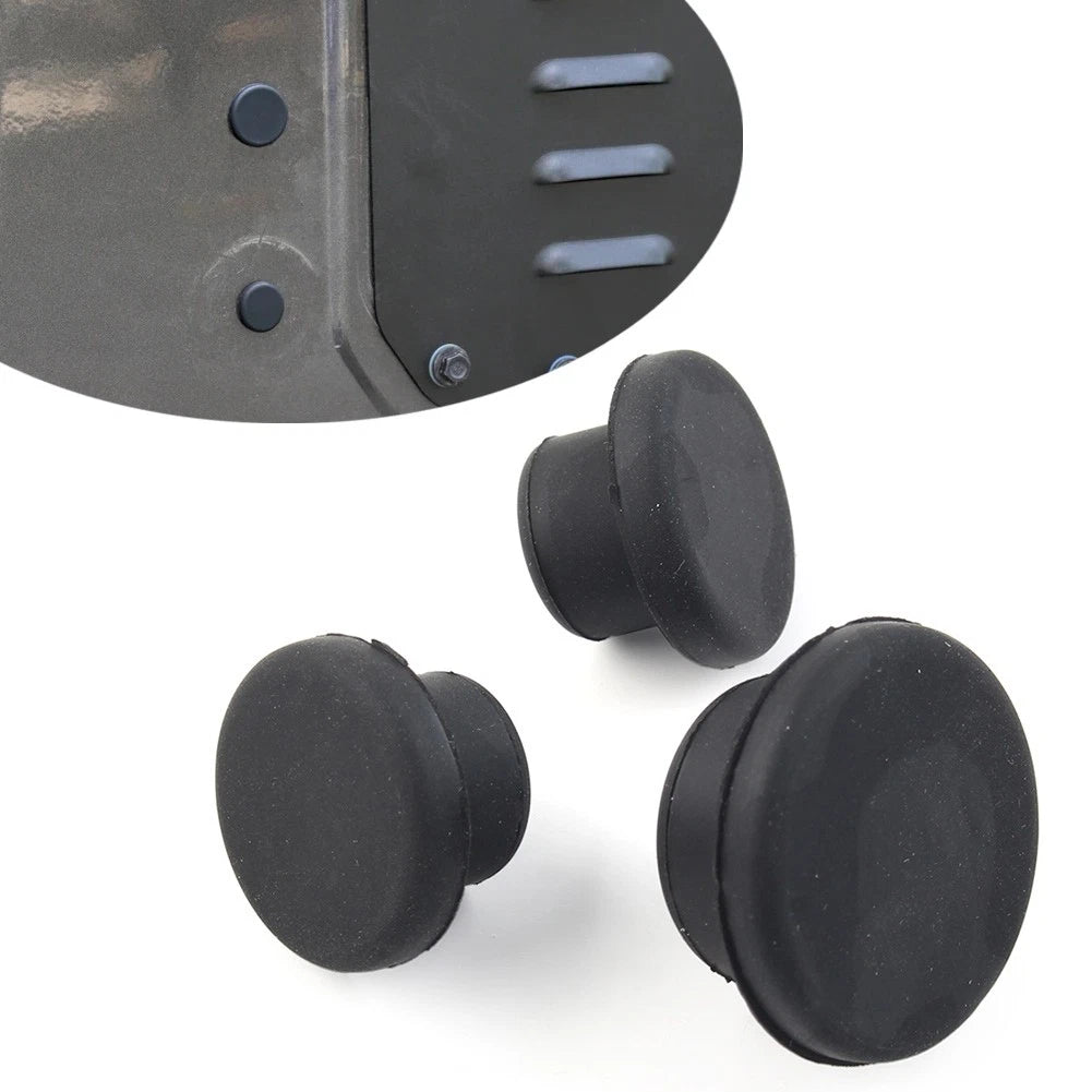 Tailgate Rubber Dust Plugs 3 x for Jeep Wrangler JL (2018 - up) Black