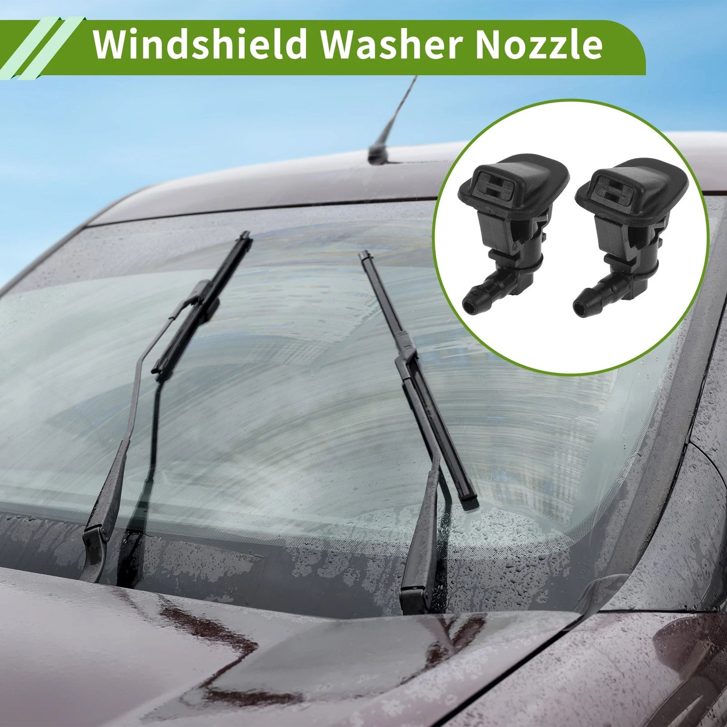 Windshield Washer Nozzle 2 x for Jeep Wrangler Gladiator (2018-2023)