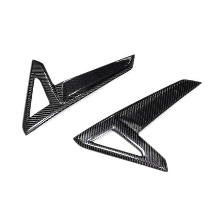 Real Carbon Side Fender Signal Marker Lamp Cover Trim For Tesla Model S 2017+
