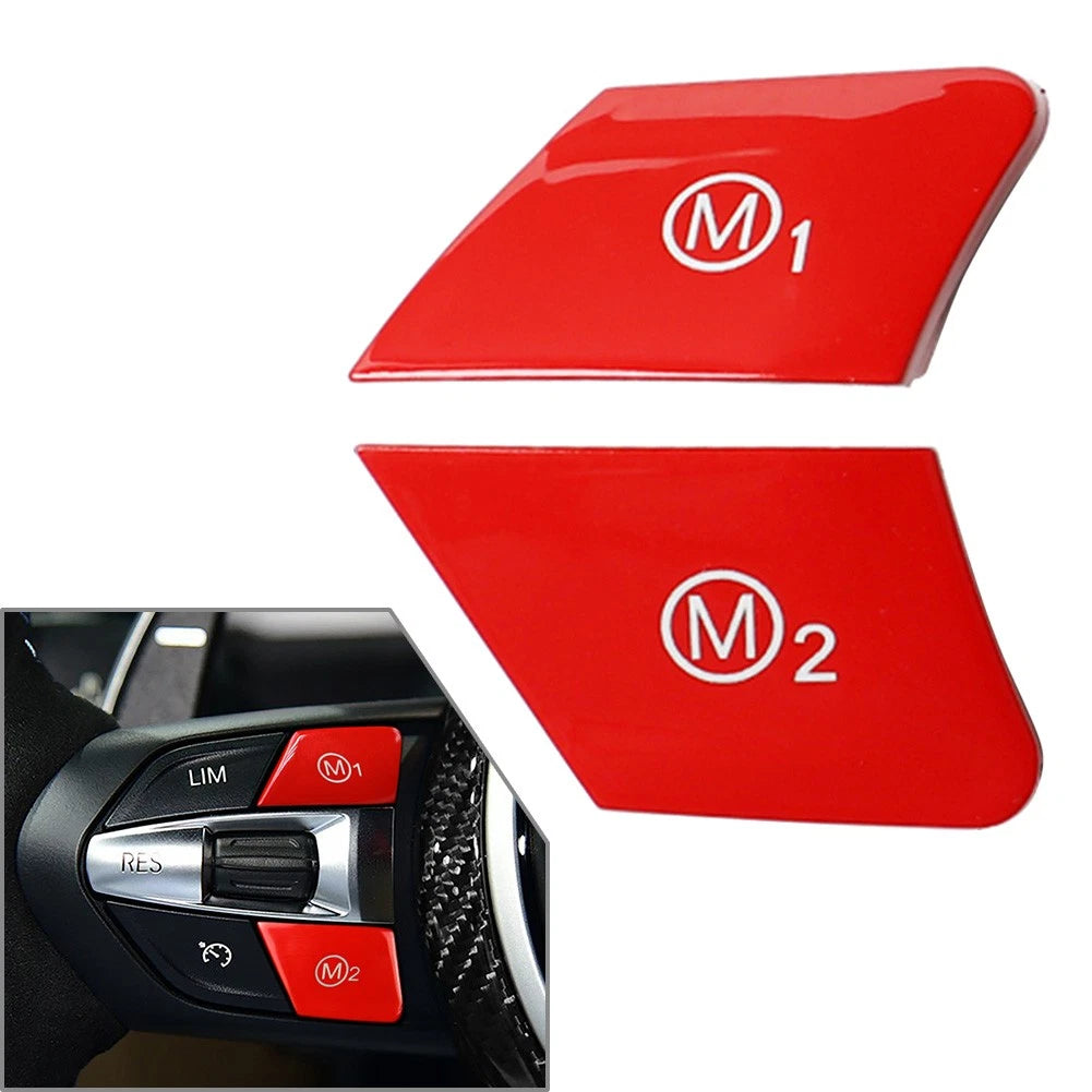 Red Steering Wheel Mode Switch Button Cover for BMW 1 2 3 4 5 6 Series X5